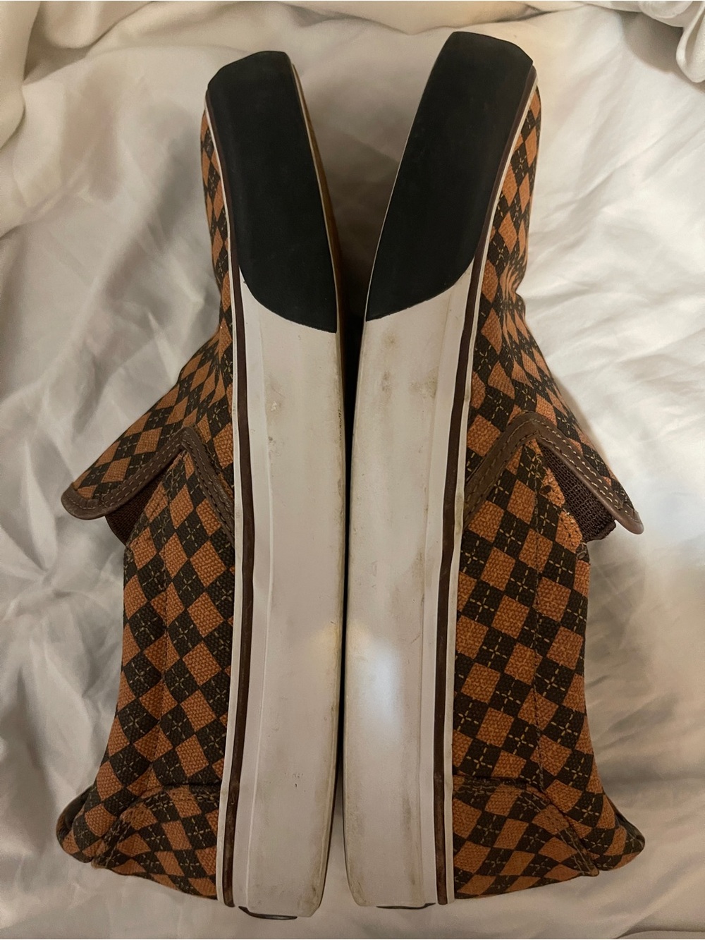 Alife Brown Checkerboard Slip-On Loafers - Picture 9 of 9